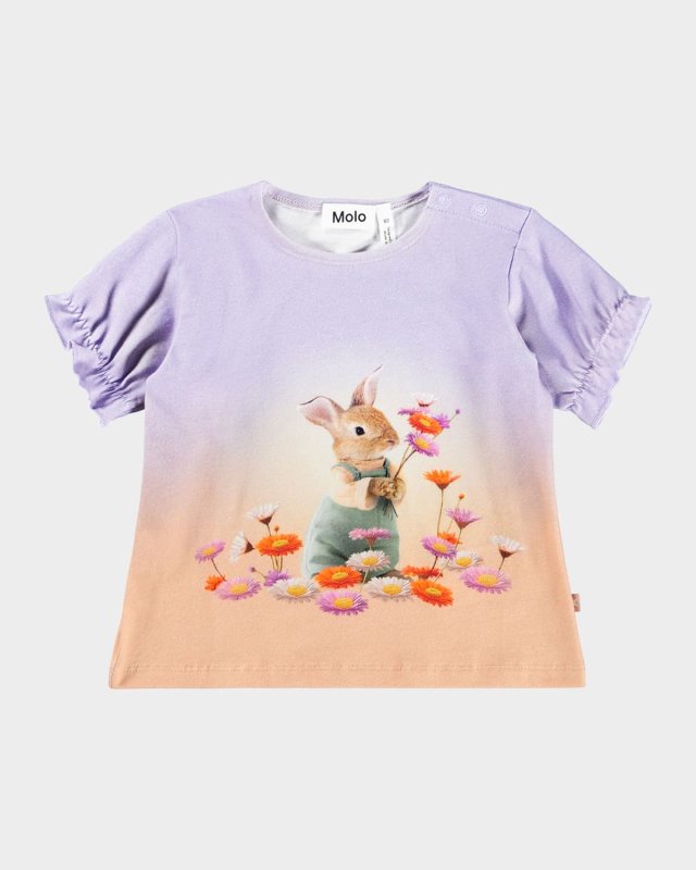 Girl's Eline Printed Cotton Jersey T-Shirt, Size 12M-2